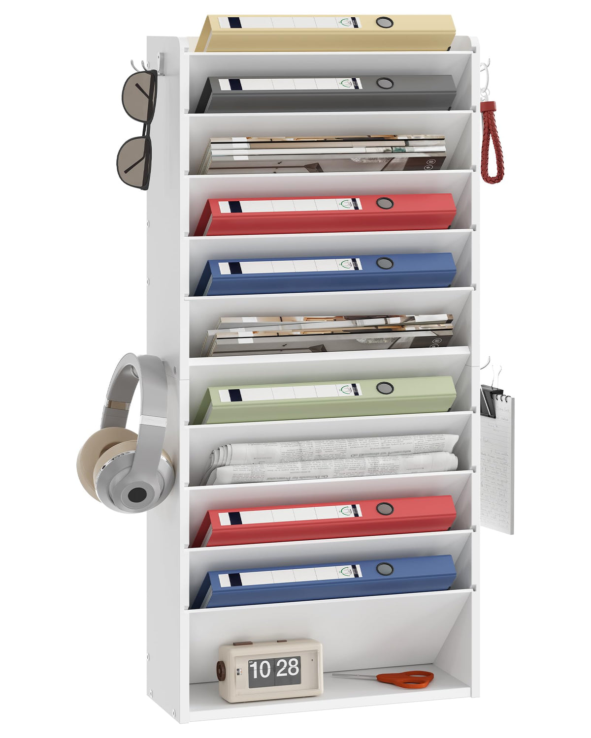 CHOEZON Wall File Organizer, 10-Tier Hanging Mail Organizer