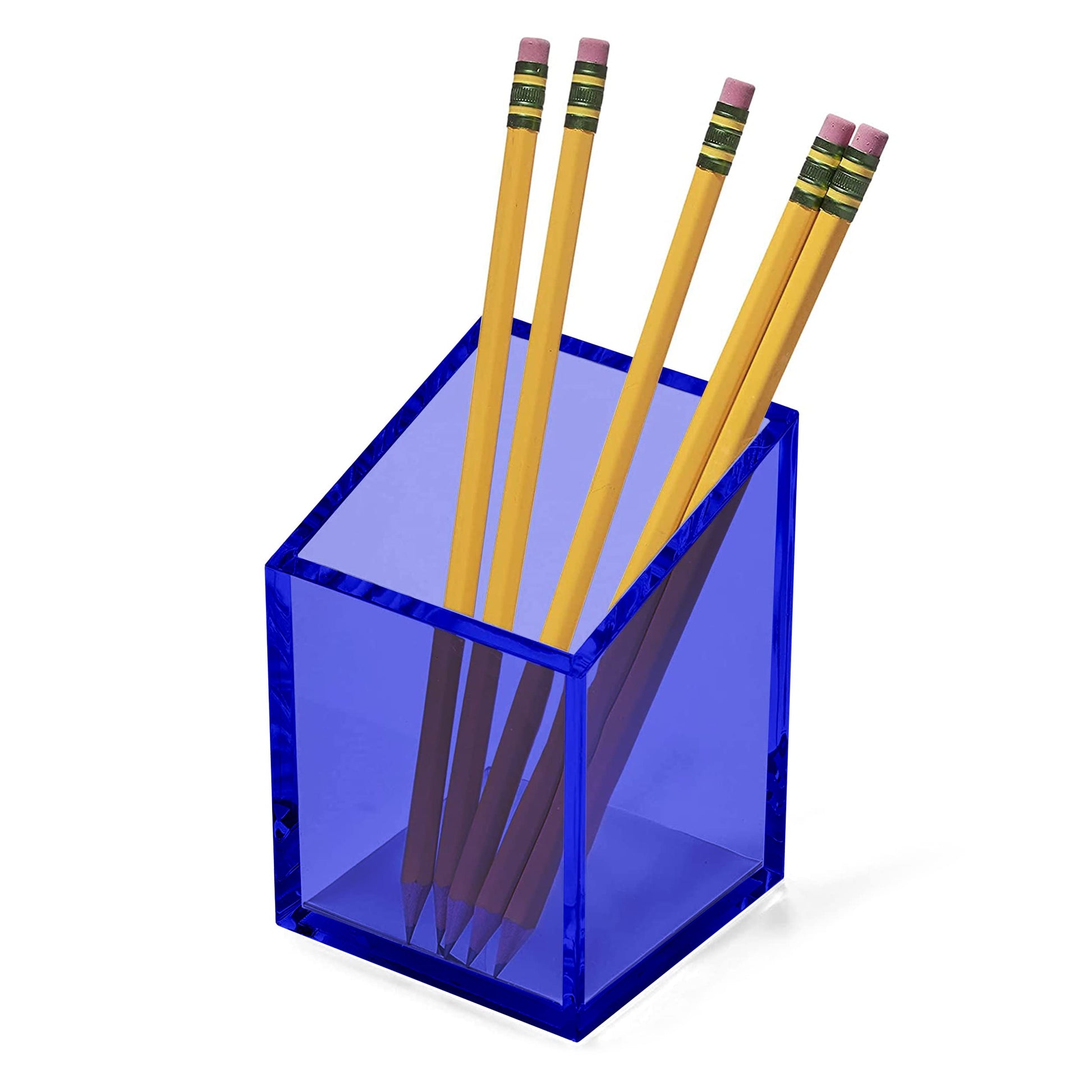 OfficeGoods Acrylic Pen and Pencil Holder, Blue
