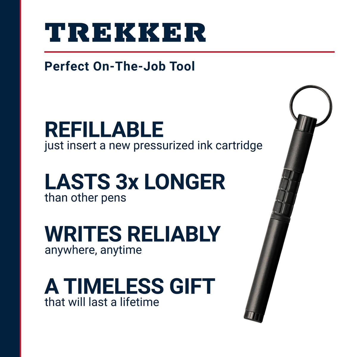 Fisher Space Pen Pressurized Ballpoint Trekker Pen, Medium Point, Gift Box