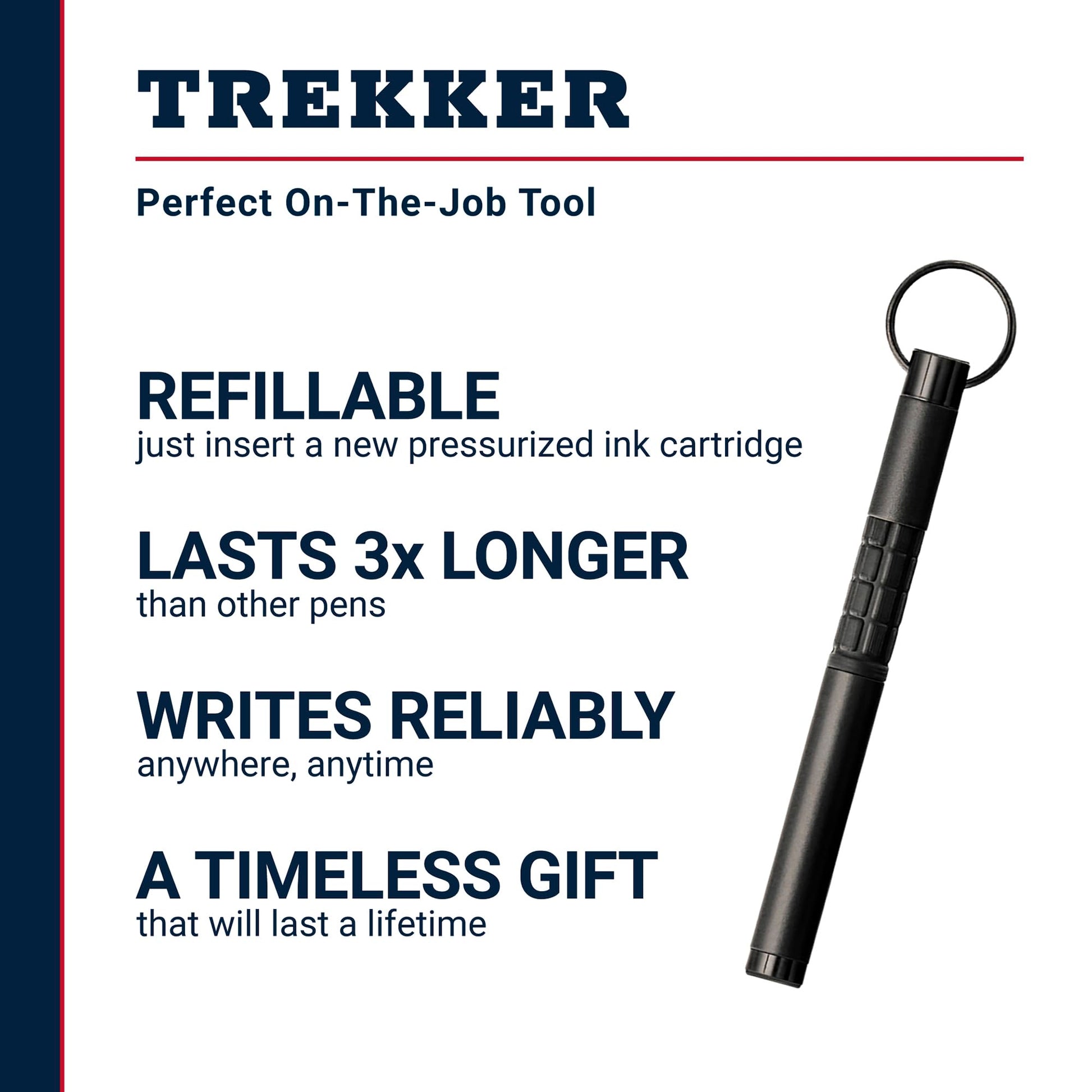 Fisher Space Pen Pressurized Ballpoint Trekker Pen, Medium Point, Gift Box