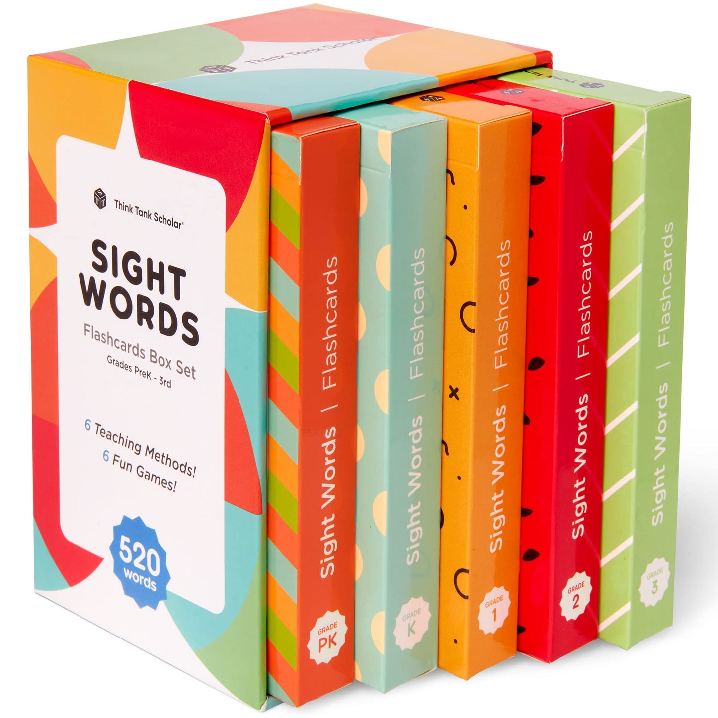 Award-Winning Sight Words Flash Cards – 520 High Frequency Words for Kids Ages 3–9 – Dolch & Fry