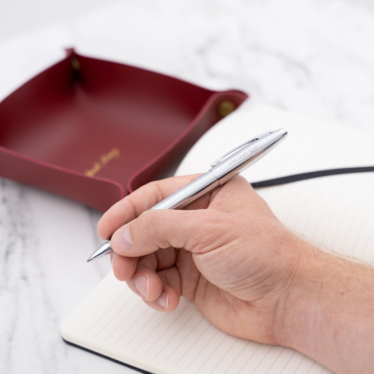 Cross Calais Personalized Capped Rollerball Pen in Chrome Finish