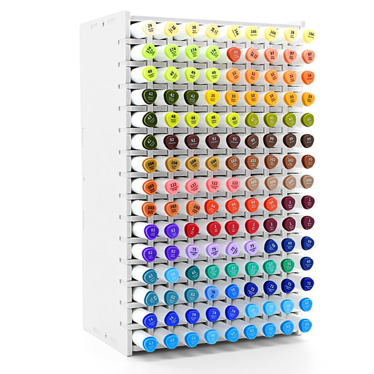 LOSADY Marker Organizer, 135-Slot Marker Holder with Adjustable Dividers