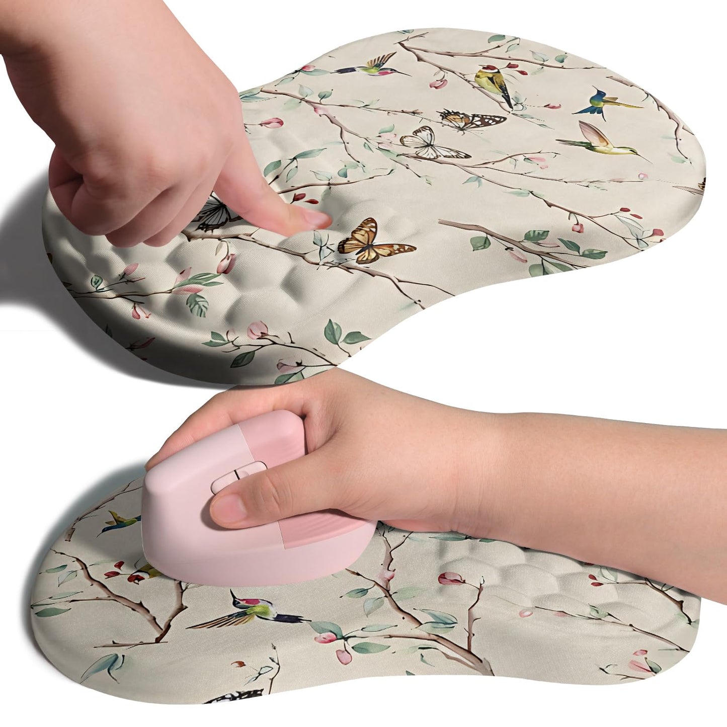 Armanza Ergonomic Joint Wrist Support Mouse Pad with Memory Foam Cushion Massage Bump, Carpal