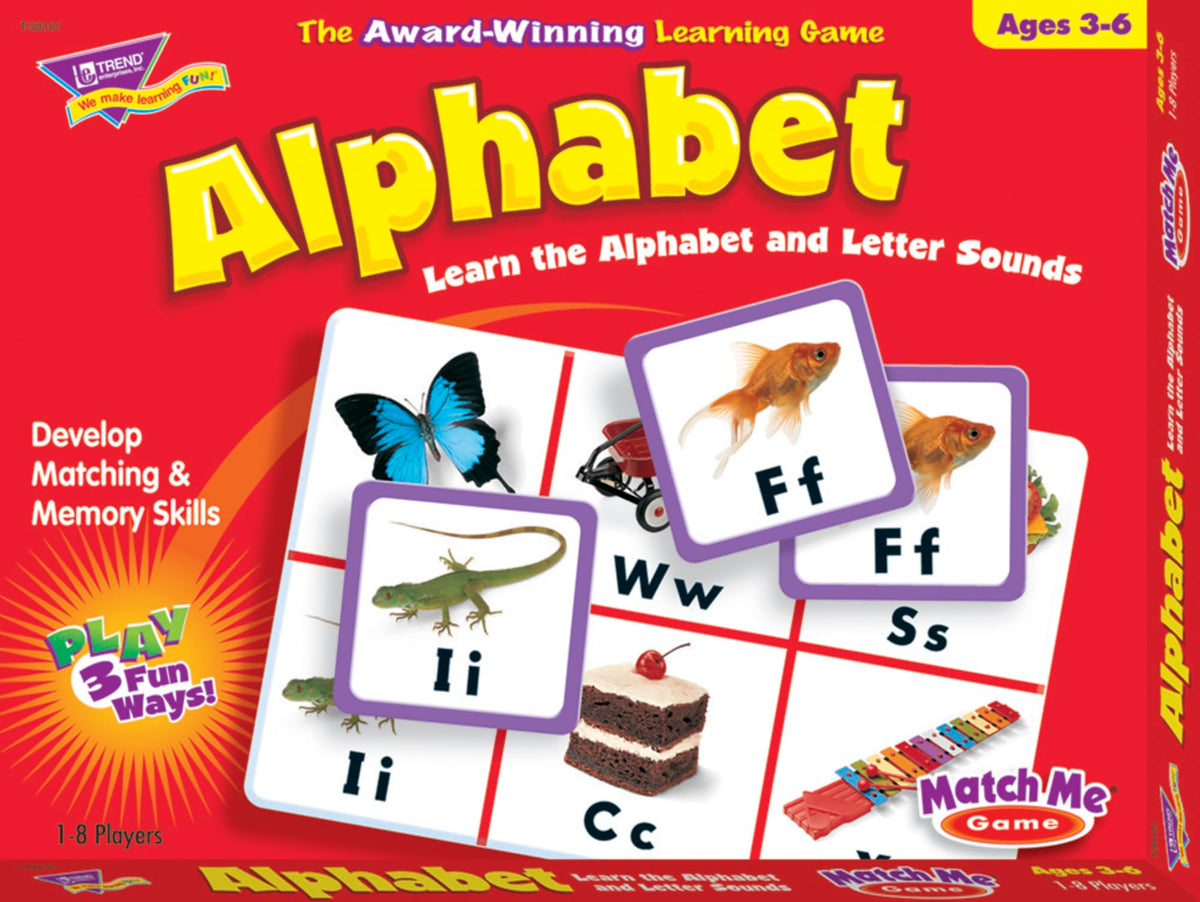 Trend Enterprises Alphabet Match Me Game - ABC Memory Matching for Kids