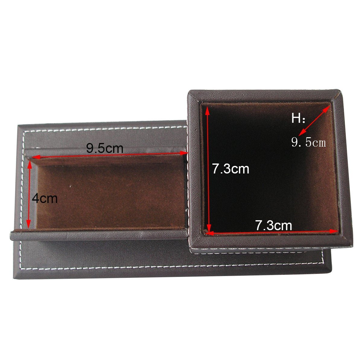 KINGFOM PU Leather Desk Organizer and Accessories, Pencil Holder for Desk with Business Cards