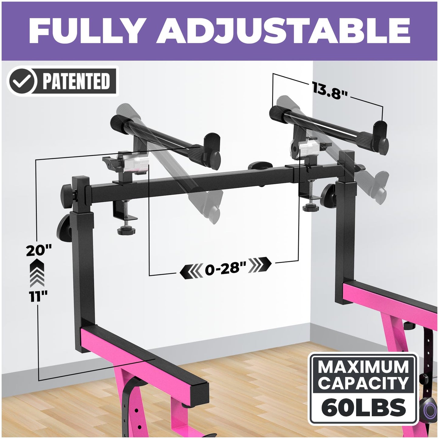 Liquid Stands 2 Tier Keyboard Stand Attachment - Adjustable Electric Digital Piano Stand for 54, 88