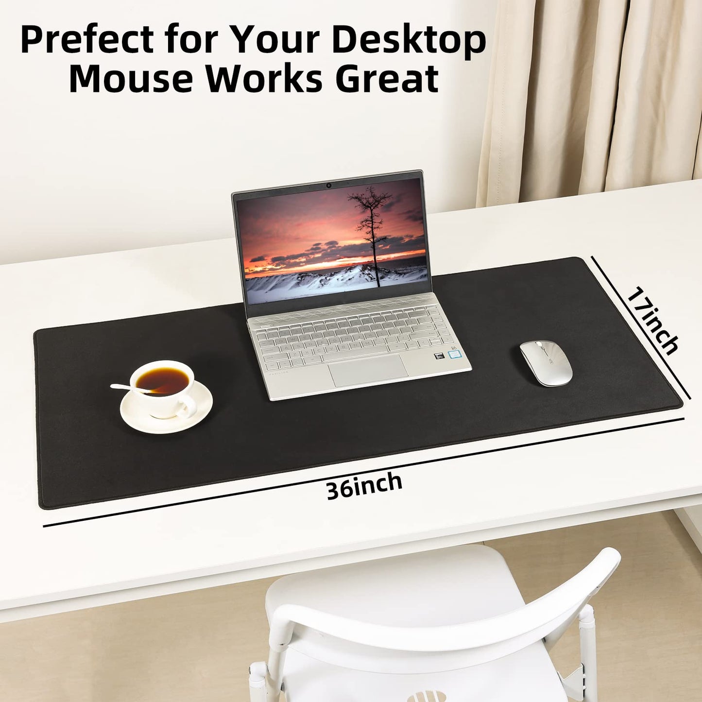 Wolaile Large Mouse Pad, 36x17 in Gaming Mouse Mat,Waterproof and Non-Slip Desktop Pad for Computer