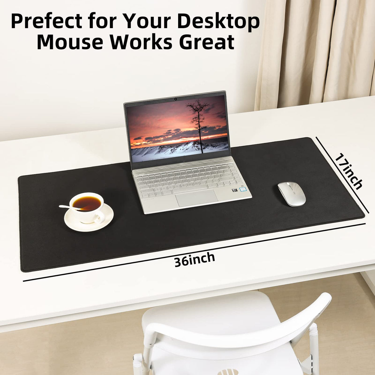 Wolaile Large Mouse Pad, 36x17 in Gaming Mouse Mat,Waterproof and Non-Slip Desktop Pad for Computer