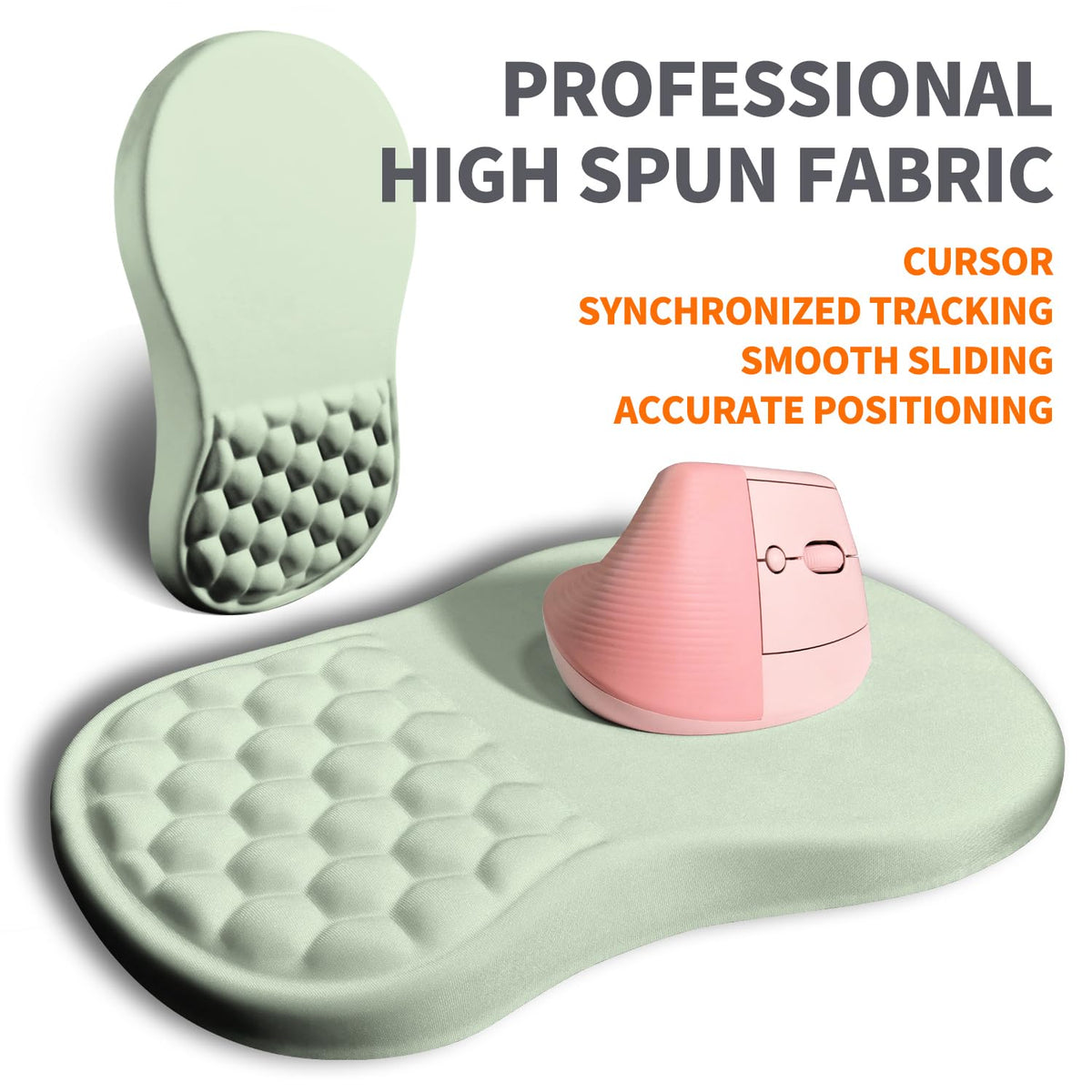 Armanza Ergonomic Joint Wrist Support Mouse Pad with Memory Foam Cushion Massage Bump, Carpal