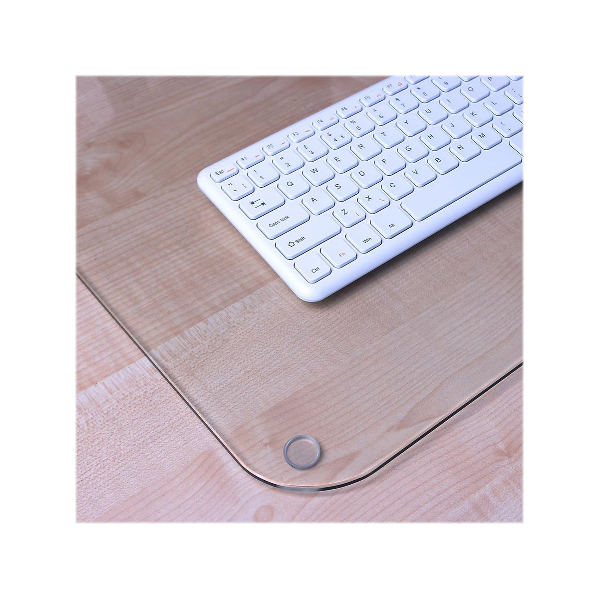 Desktex Glaciermat Anti-Skid Tempered Glass Desk Pad, 19-inch x 24-inch, Clear (FCDE1924G)