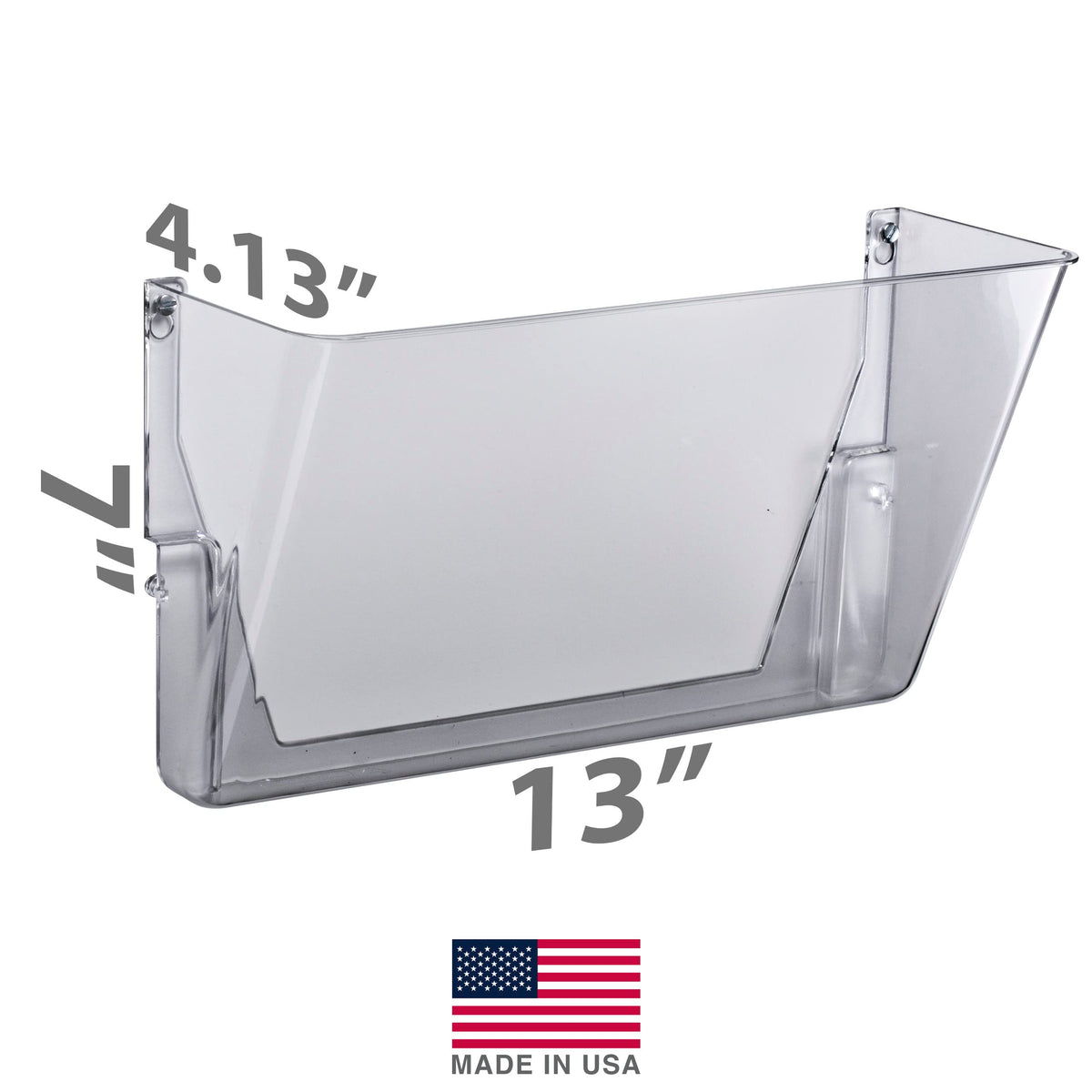 Officemate Letter-Size Wall Files, 2-Pack, Clear Wall-Mountable Plastic Document Organizer for