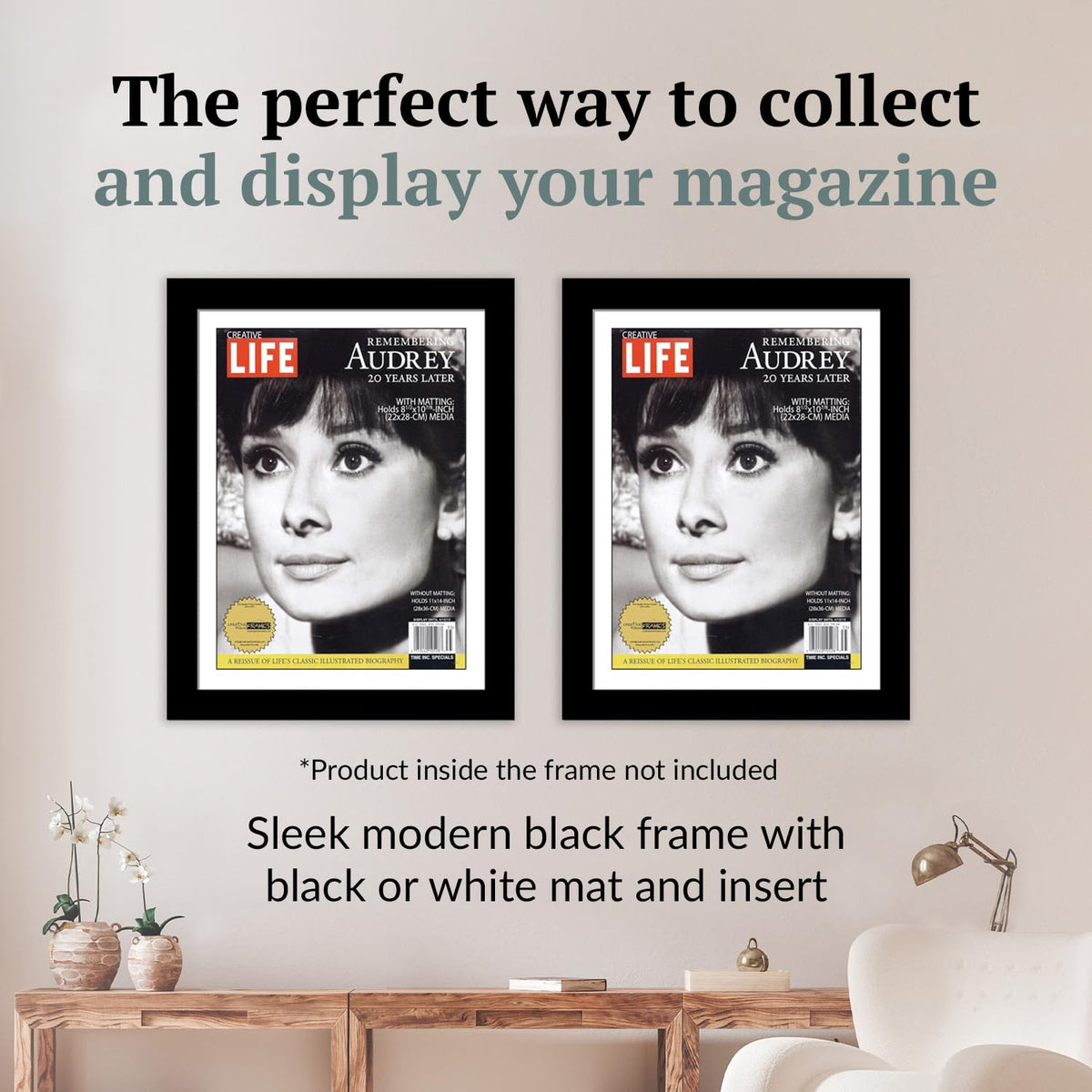 Creative Picture Frames 8.5 x 10.87 Magazine Frame with Full-Strength Glass, Holds Up To A 1/4"