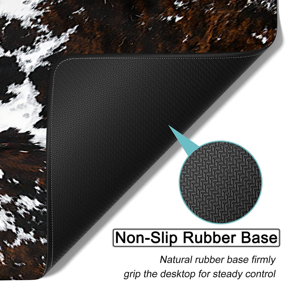 Large Gaming Mouse Pad, 31.5x11.8 in Extended Computer Mouse Mat with Non-Slip PU Base, Ergonomic