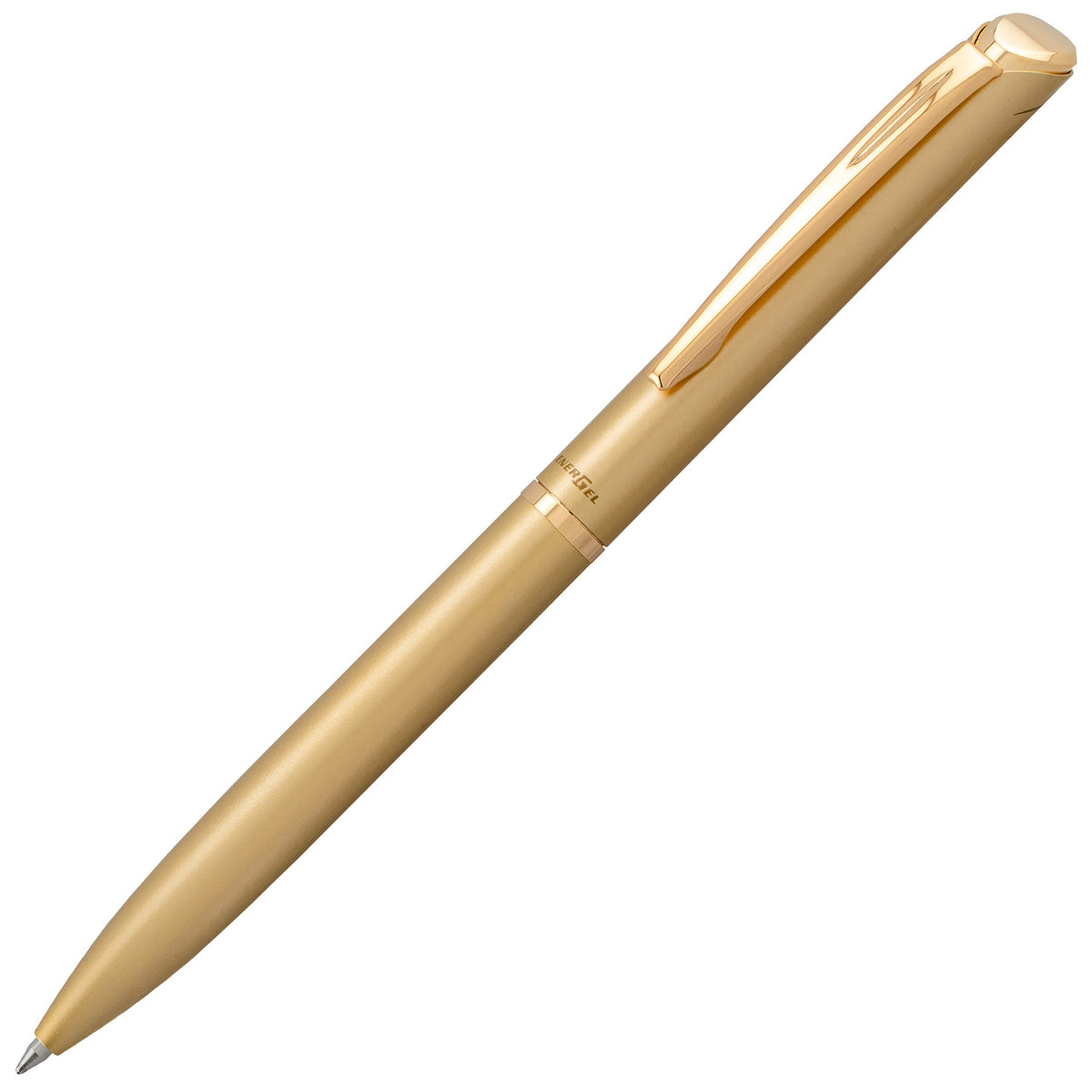 Pentel EnerGel Style Premium Liquid Gel Pen, (0.7mm), Medium line, Gold Barrel, Black Ink w/Gift