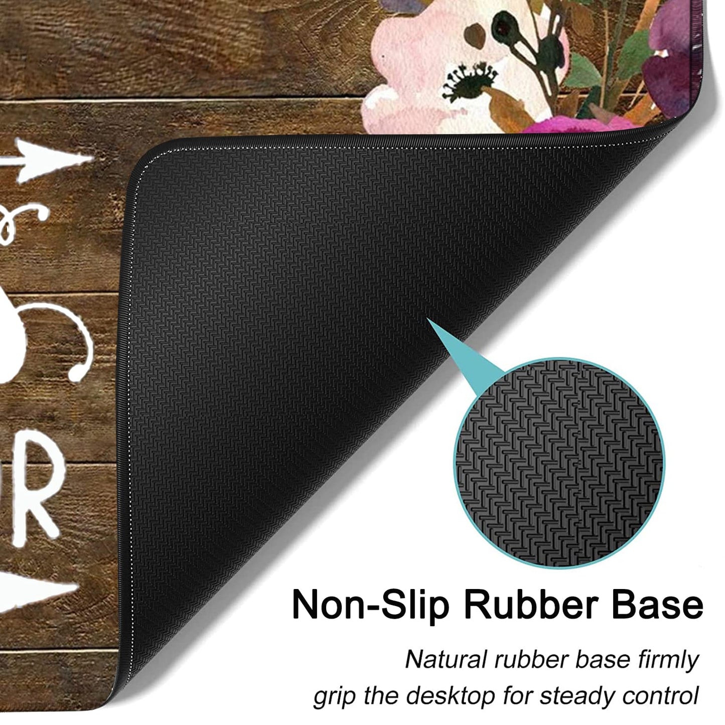 Large Mouse Pad, Extended Office Desk Pad, 31.5x11.8in, Ergonomic Memory Foam Mouse Wrist Rest for