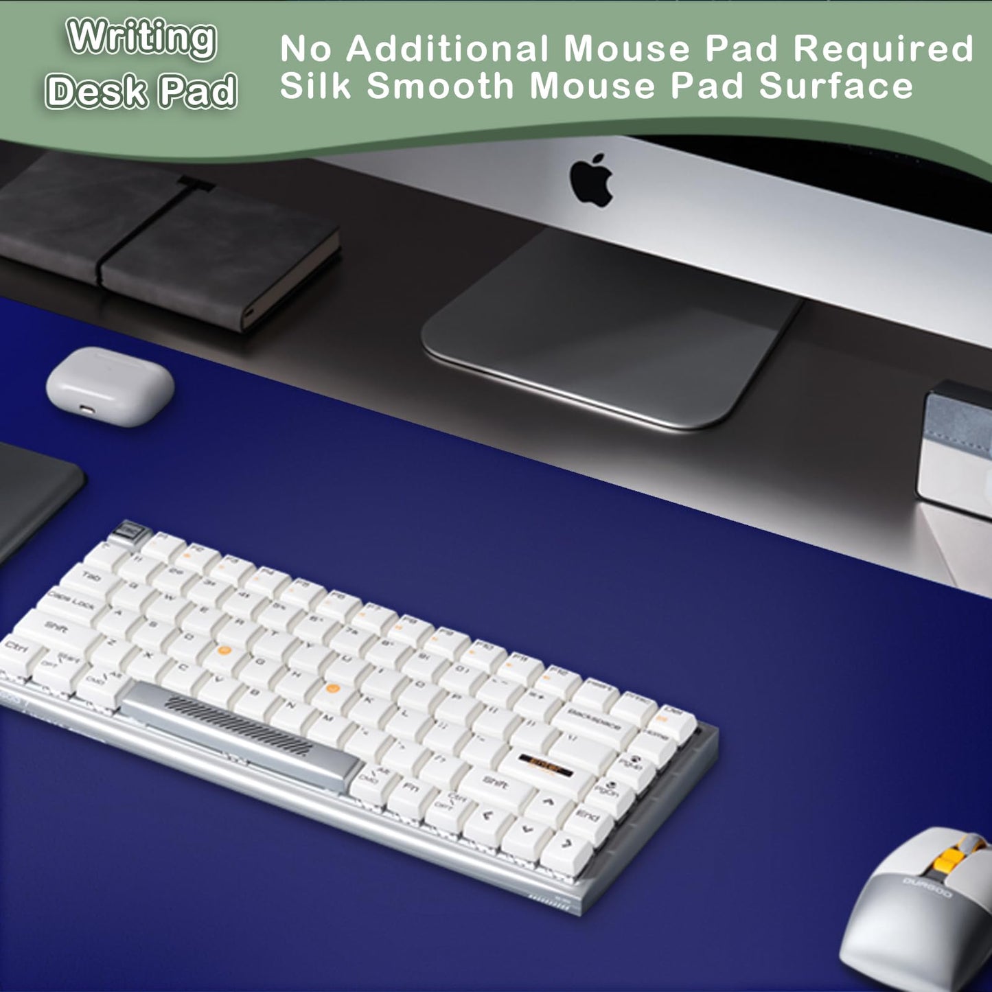 Boutilon Leather Desk Pad Protector,Non-Slip Mouse Pad,Laptop Desk Pad,Office Mouse Mat,Waterproof