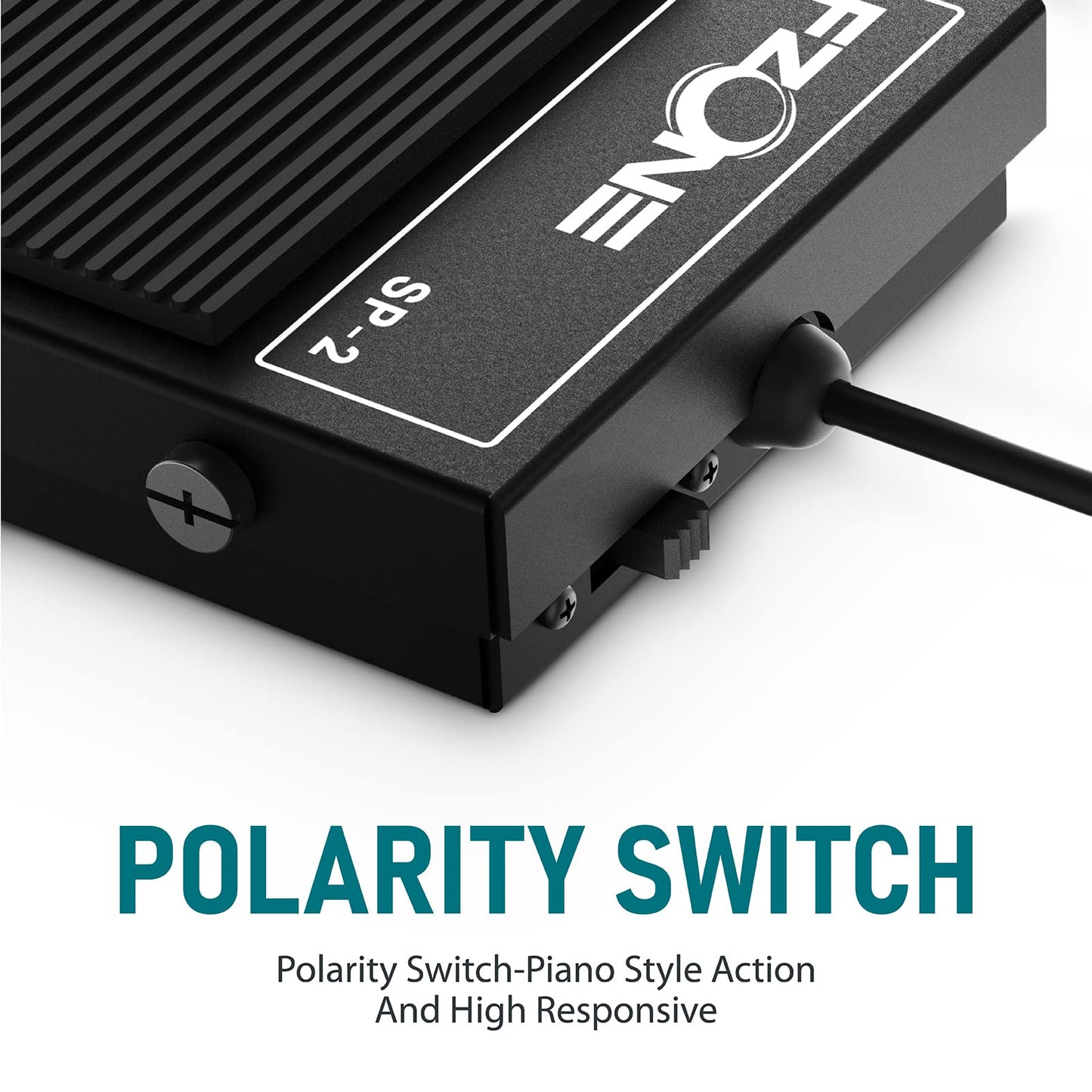FZONE Compact Sustain Pedal for Keyboards Digital Pianos Synthesizers,Tone Modules,Drum Machines