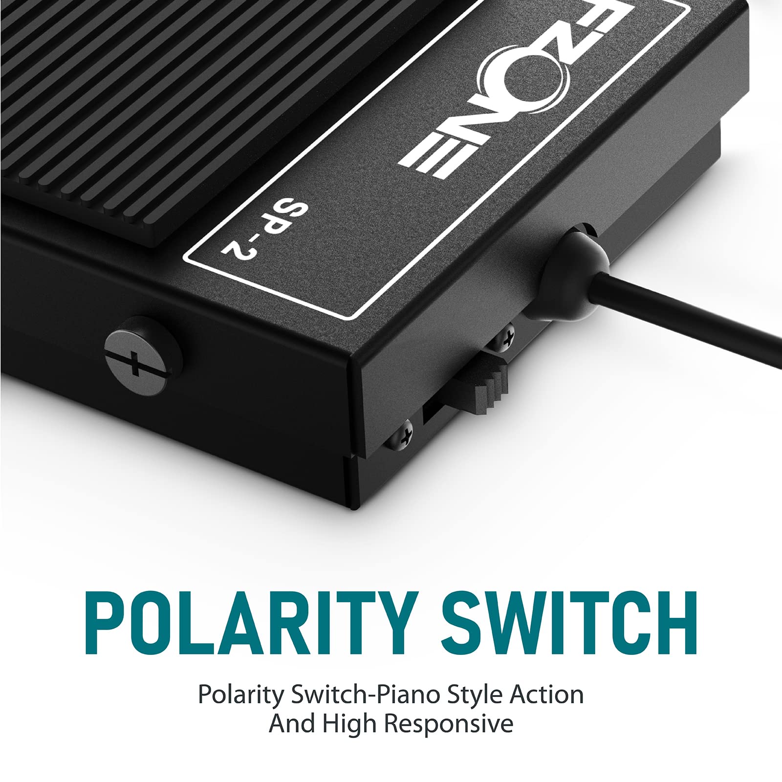 FZONE Compact Sustain Pedal for Keyboards Digital Pianos Synthesizers,Tone Modules,Drum Machines