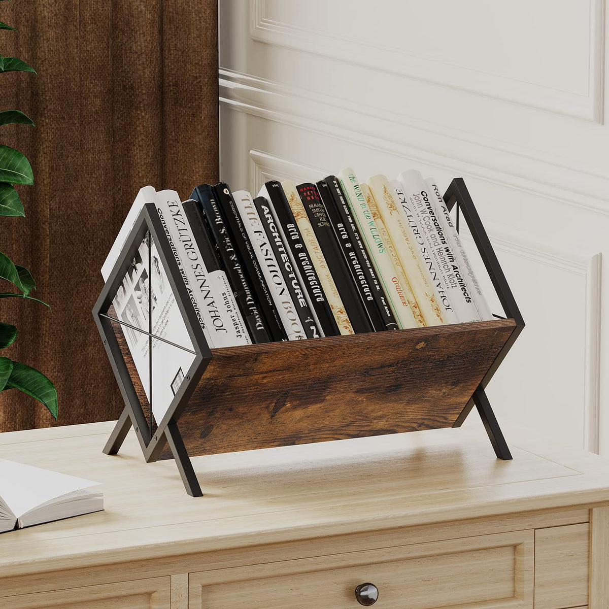 YINMIT Vinyl Record Holder, 80-100 LP Vinyl Record Storage Rack, Quick Assembly Vinyl Record