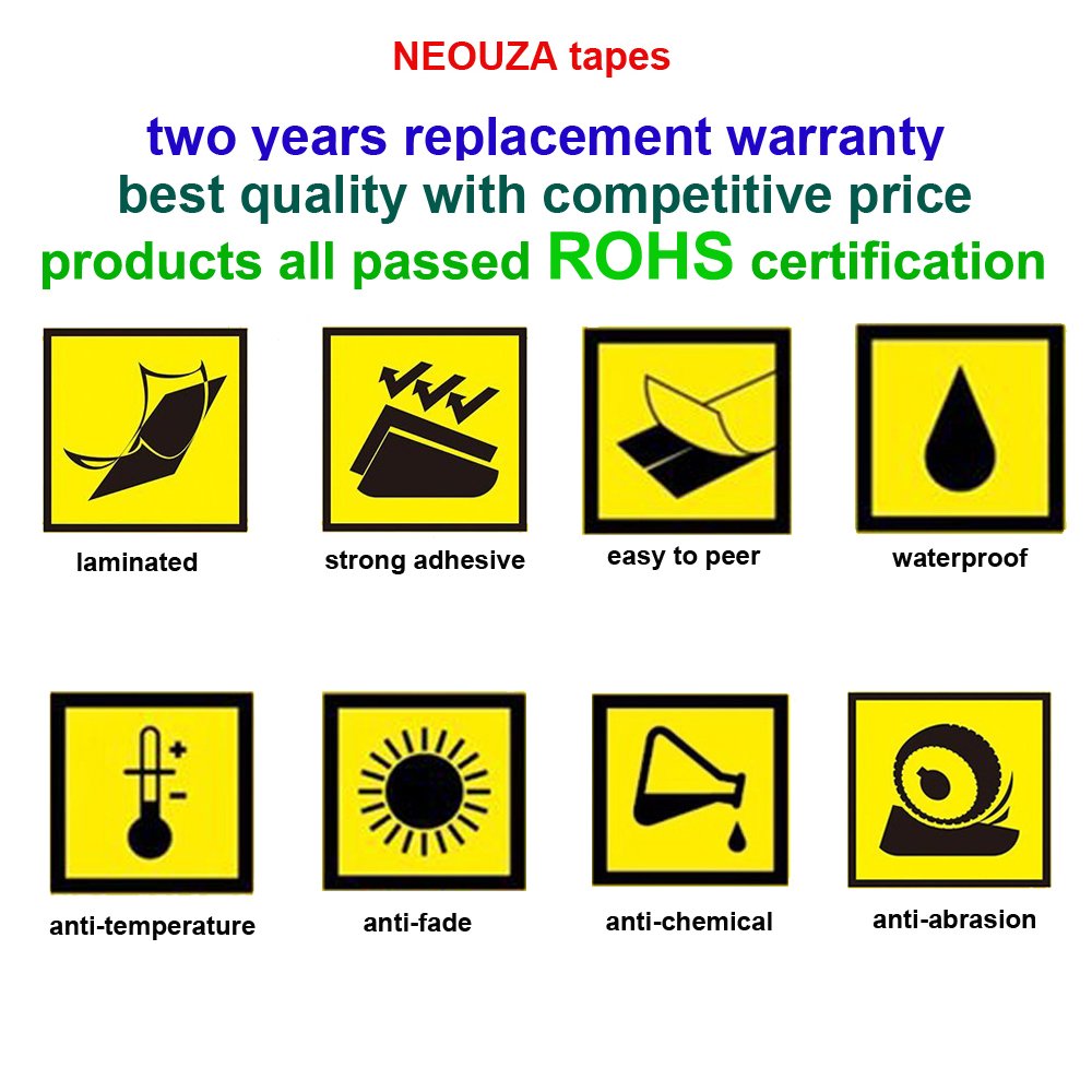 NEOUZA 5PK compatible with brother ptouch label tape black on Silver tze931 tze-931 for PTD210
