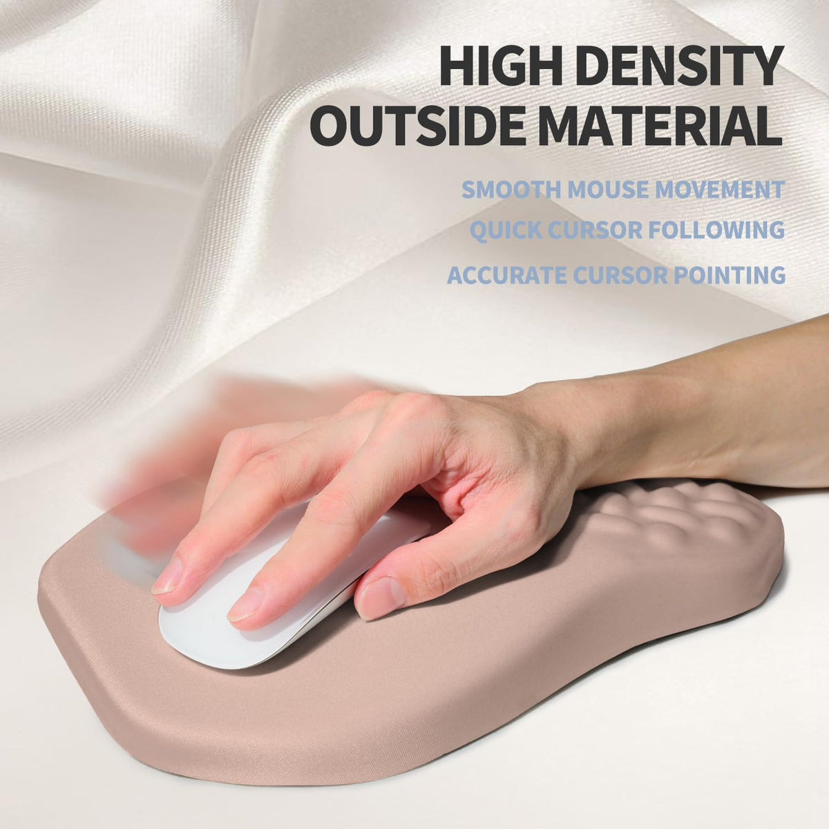 Gleamtide Ergonomic Raised Mouse Pad Wrist Support with Bilateral Slope Memory Foam Mousepad for