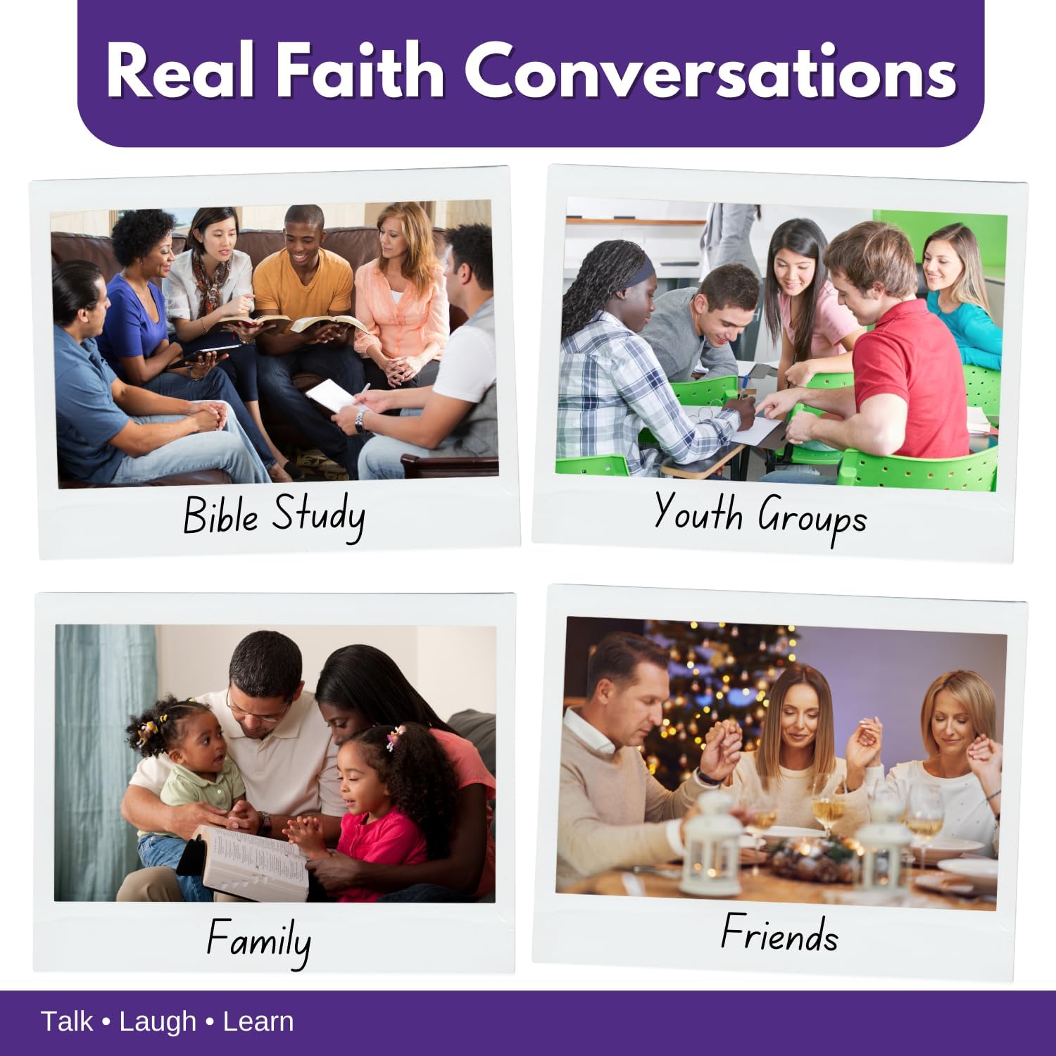 ? WORD TEASERS Faith Based Conversation Starters - Thought Provoking Bible Trivia Game for Families