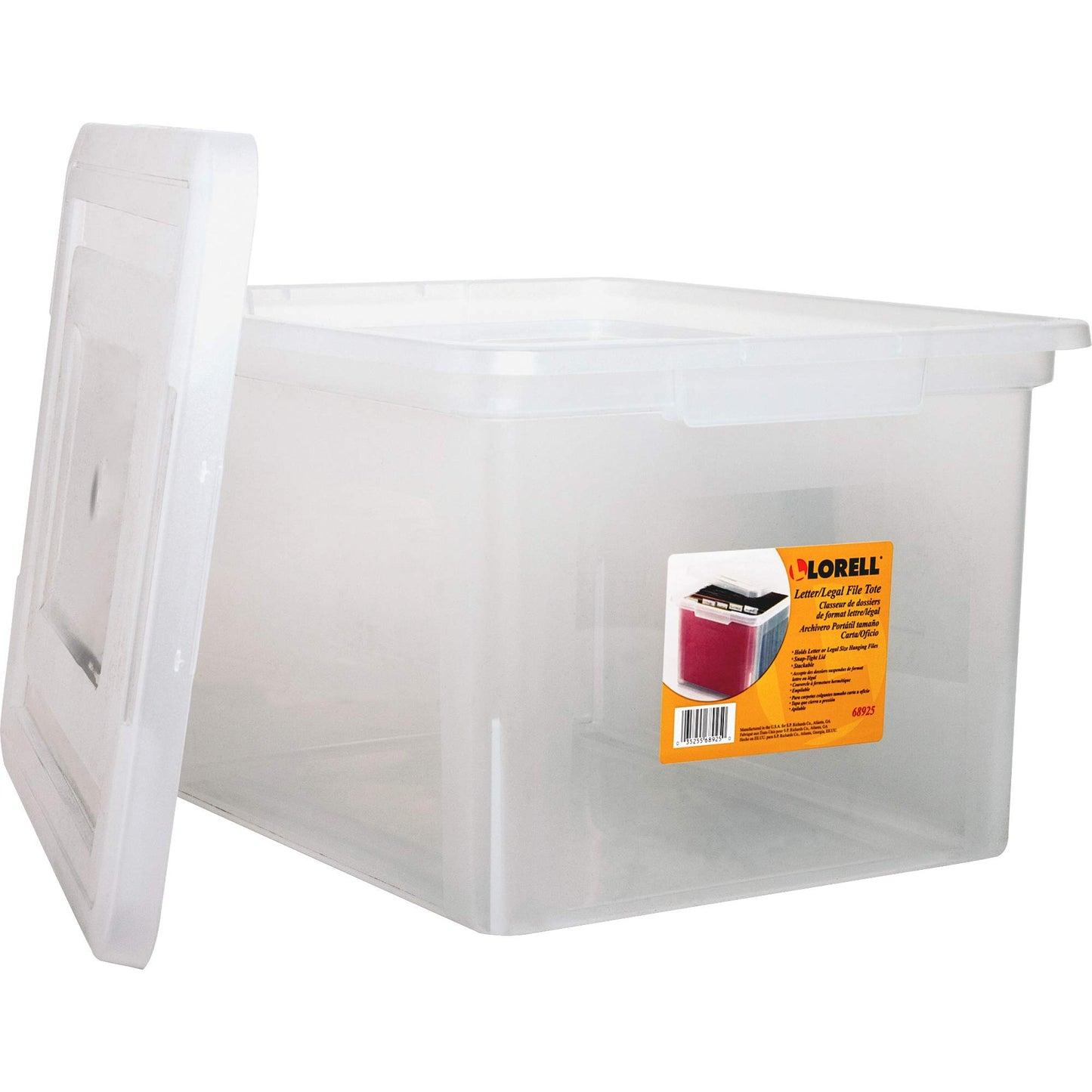 Lorell Storage Case File Box, Clear (LLR68925CT)