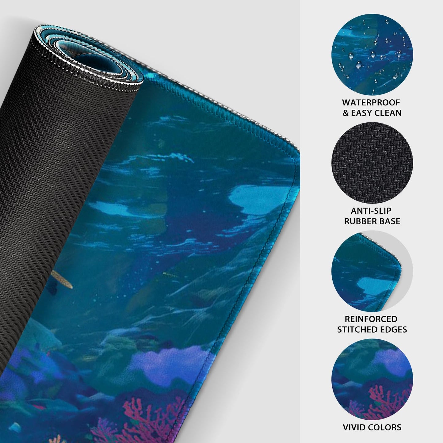 Mcapirivo Sea Turtles Large Gaming Mouse Pad Desk Mat 31.5"x15.7"