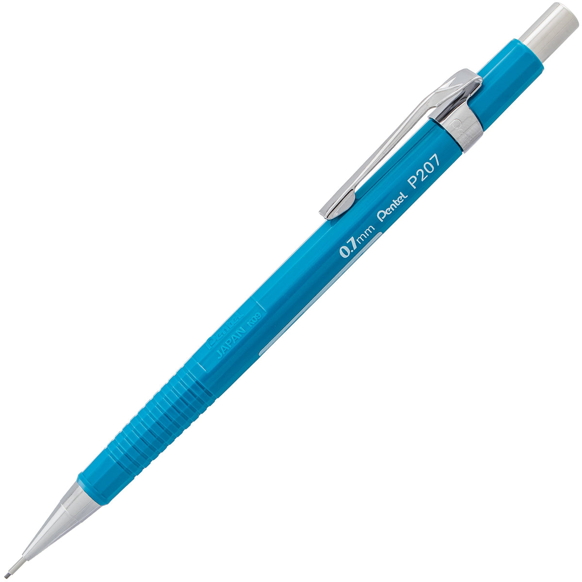Pentel Sharp Mechanical Pencil, (0.7mm), Medium Line, Blue Barrel, Pack of 4 (P207PF4C)