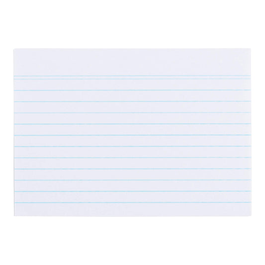 Landre 100420214 Record Cards Ruled A6 Pack of 100 – White