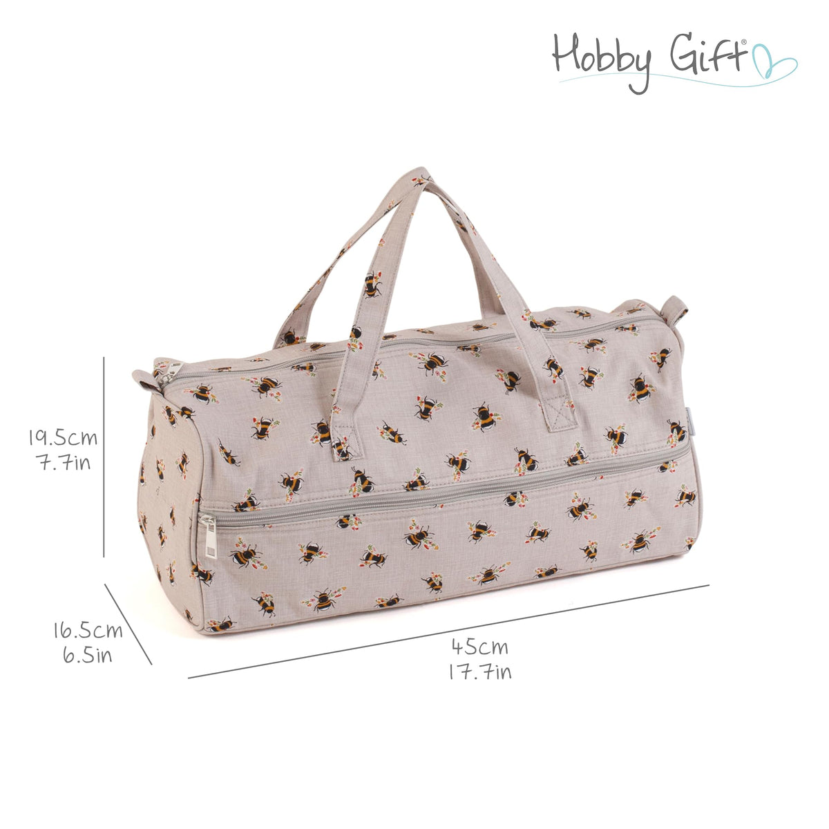 Hobby Gift Knitting Bag Large Yarn Storage Bag with Zippered Compartments for Knitting Needles