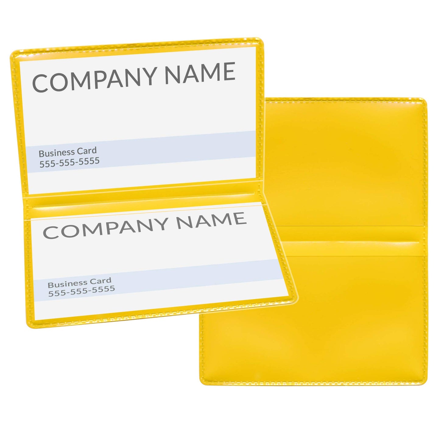 StoreSMART - Yellow Folding Business Card Holders - 20 Pack - Polypropylene Plastic (RPP2915Y-20)