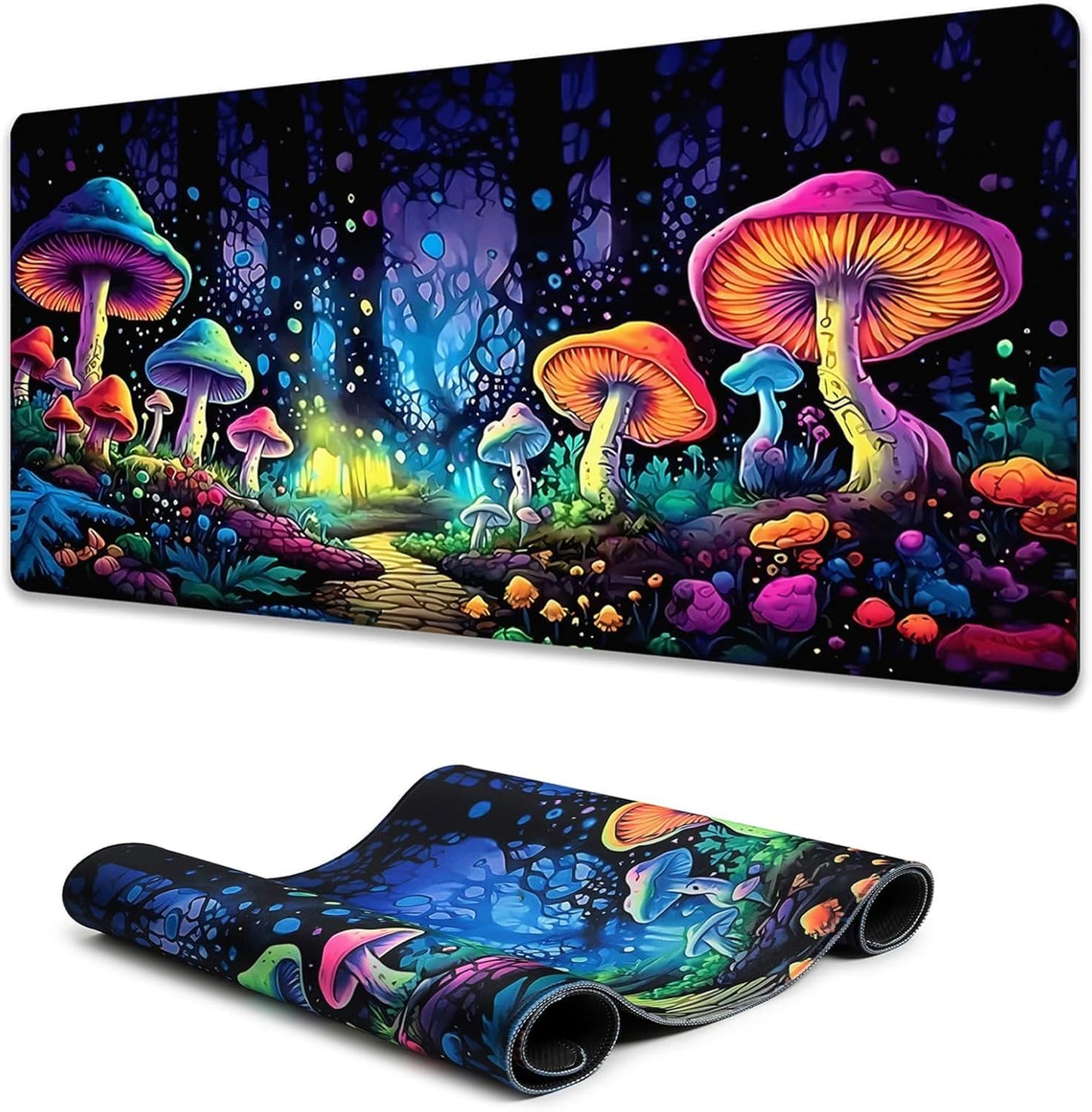 SparkLia Gaming Mouse Pad, Blacklight Waterproof Large Non-Slip Rubber Base Mouse Mat, Glow in The