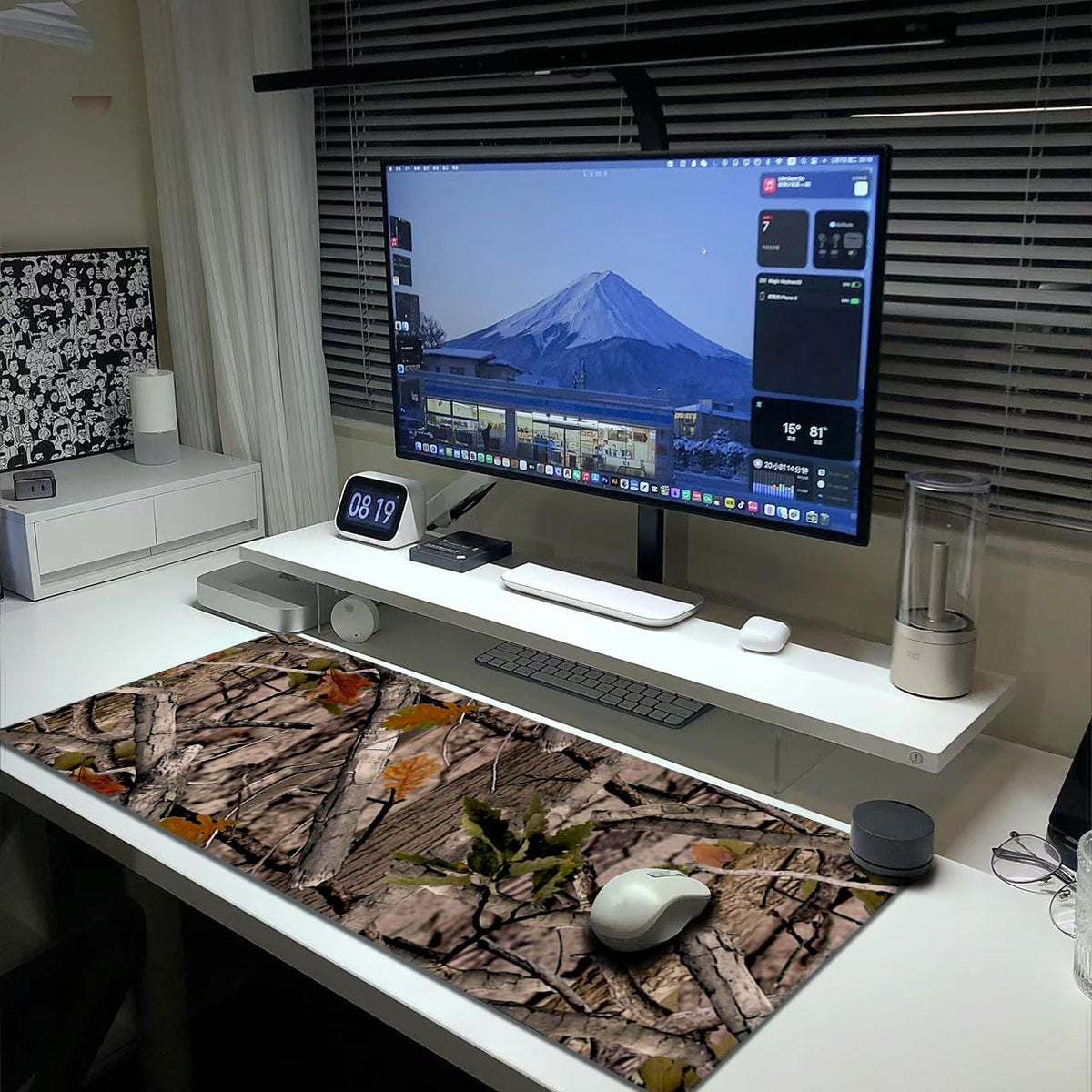 Real Camo Hunting Mouse Pad Extended Large Gaming Mousepad XL Big Long Oversized Desk Mat Stitched