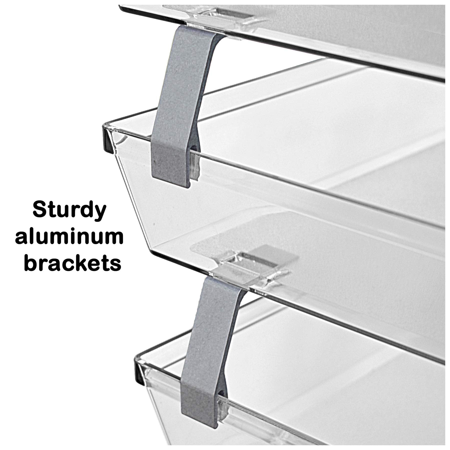 Acrimet 3 Tier Paper Letter Tray Side Load Letter Size, Office Desk File Document Organizer Plastic
