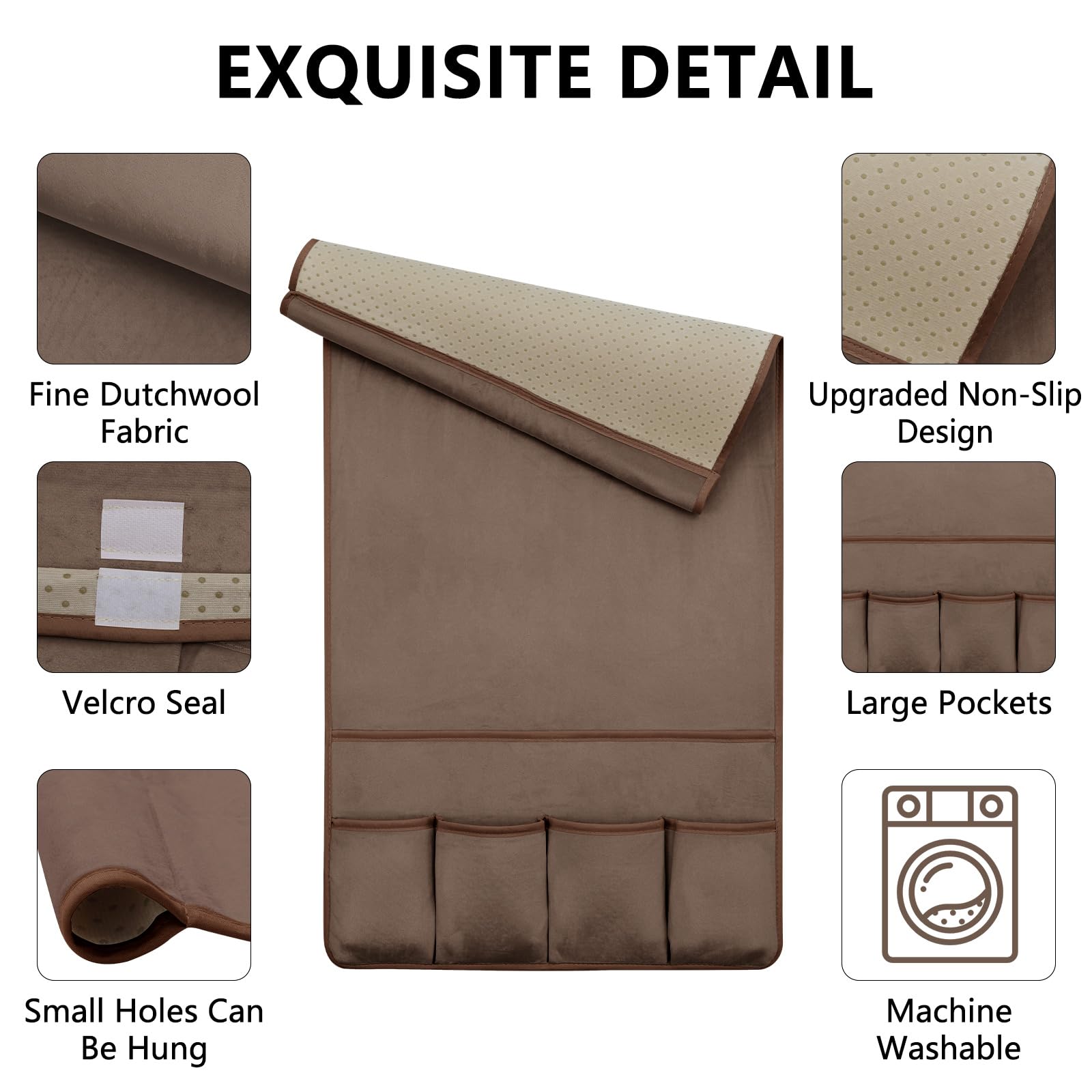 Remote Control Holder for Armchair Caddy, Remote Holder with 5 Pockets