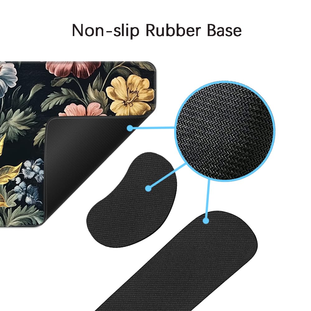 MIBITRI Keyboard Mouse Pad Set, Extended Gaming Mouse Pad+Ergonomics Keyboard Wrist Rest Support