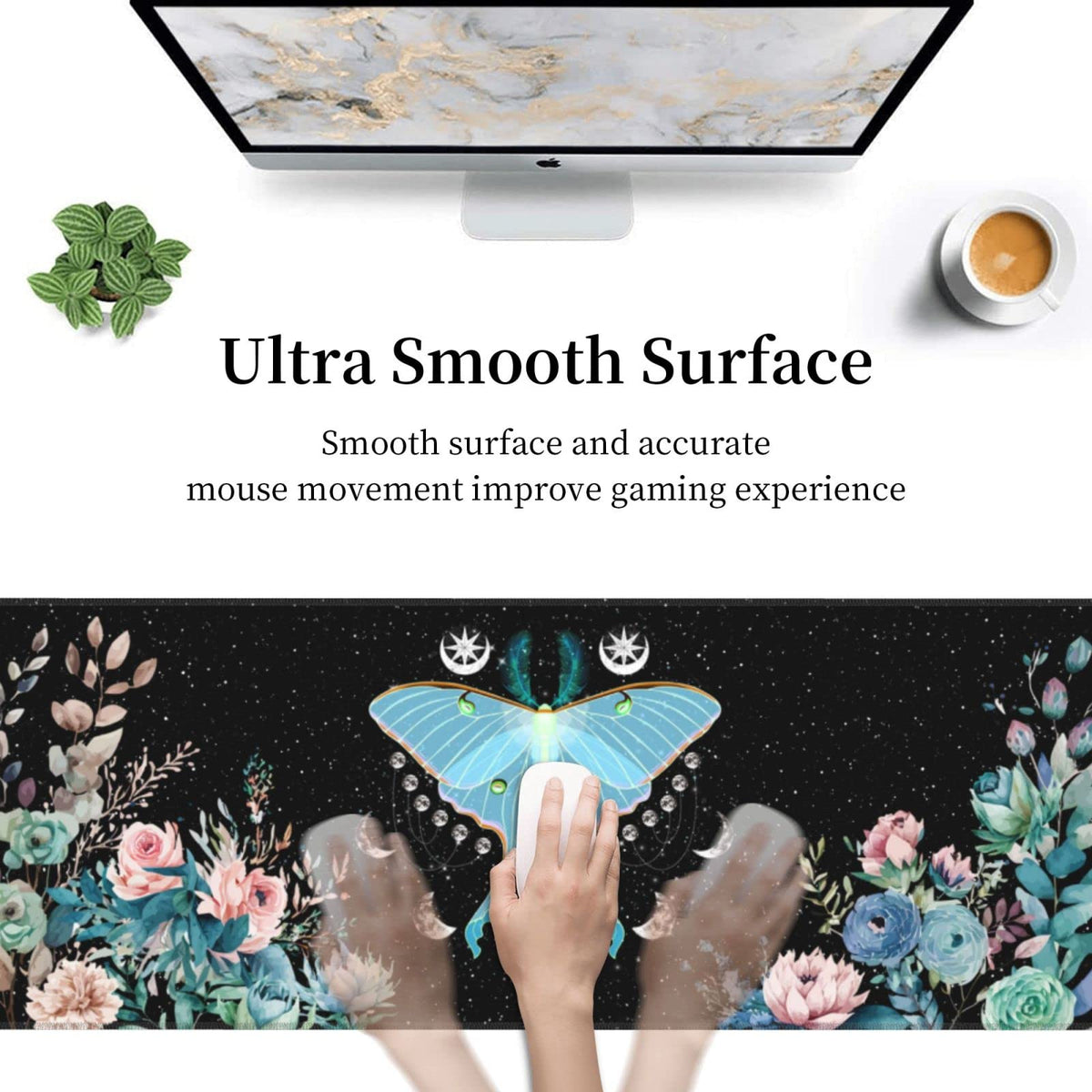Sigouyinei Extra Large Desk Pad 31.5x12in Office Gaming Non-Slip Mouse Pad