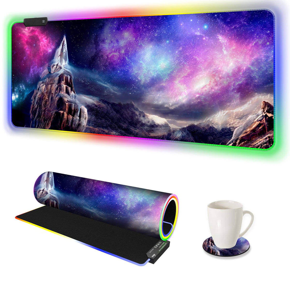 ARTSO RGB Gaming Mouse Pad, Large Extended Soft Led Mouse Pad with 14 Lighting Modes 2 Brightness