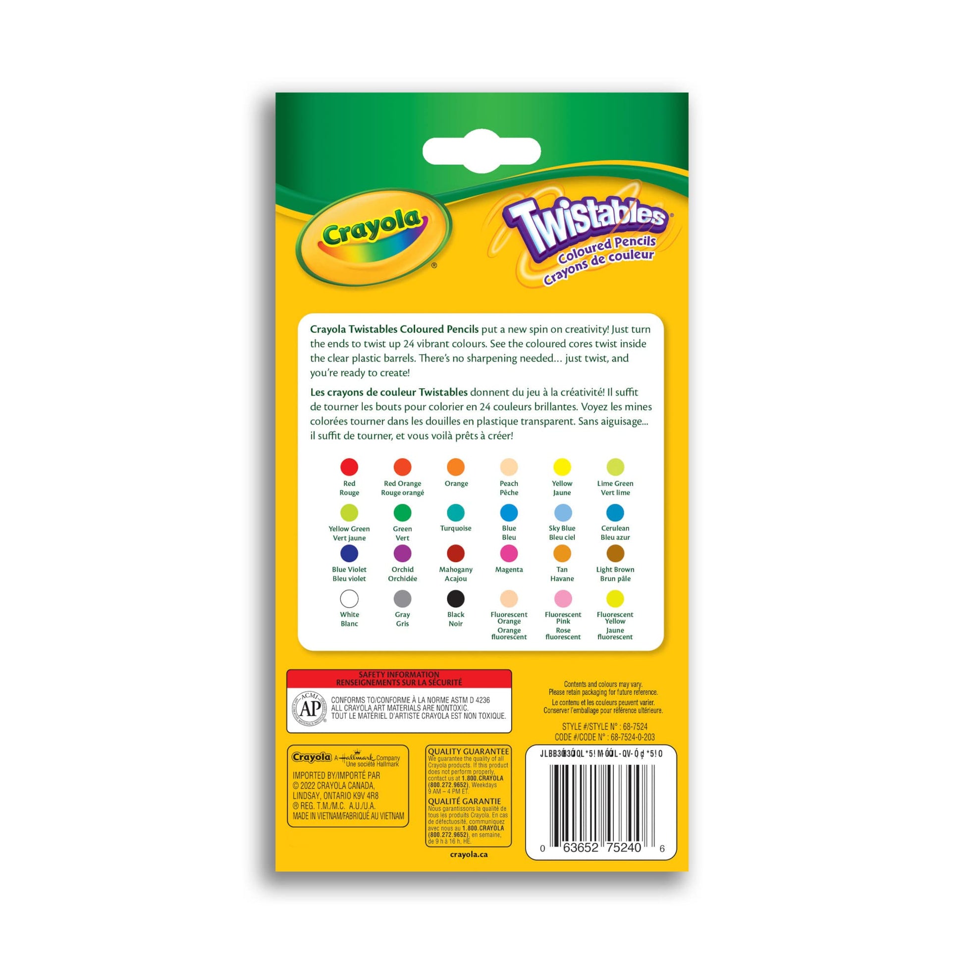Crayola 24 Twistables Colored Pencils