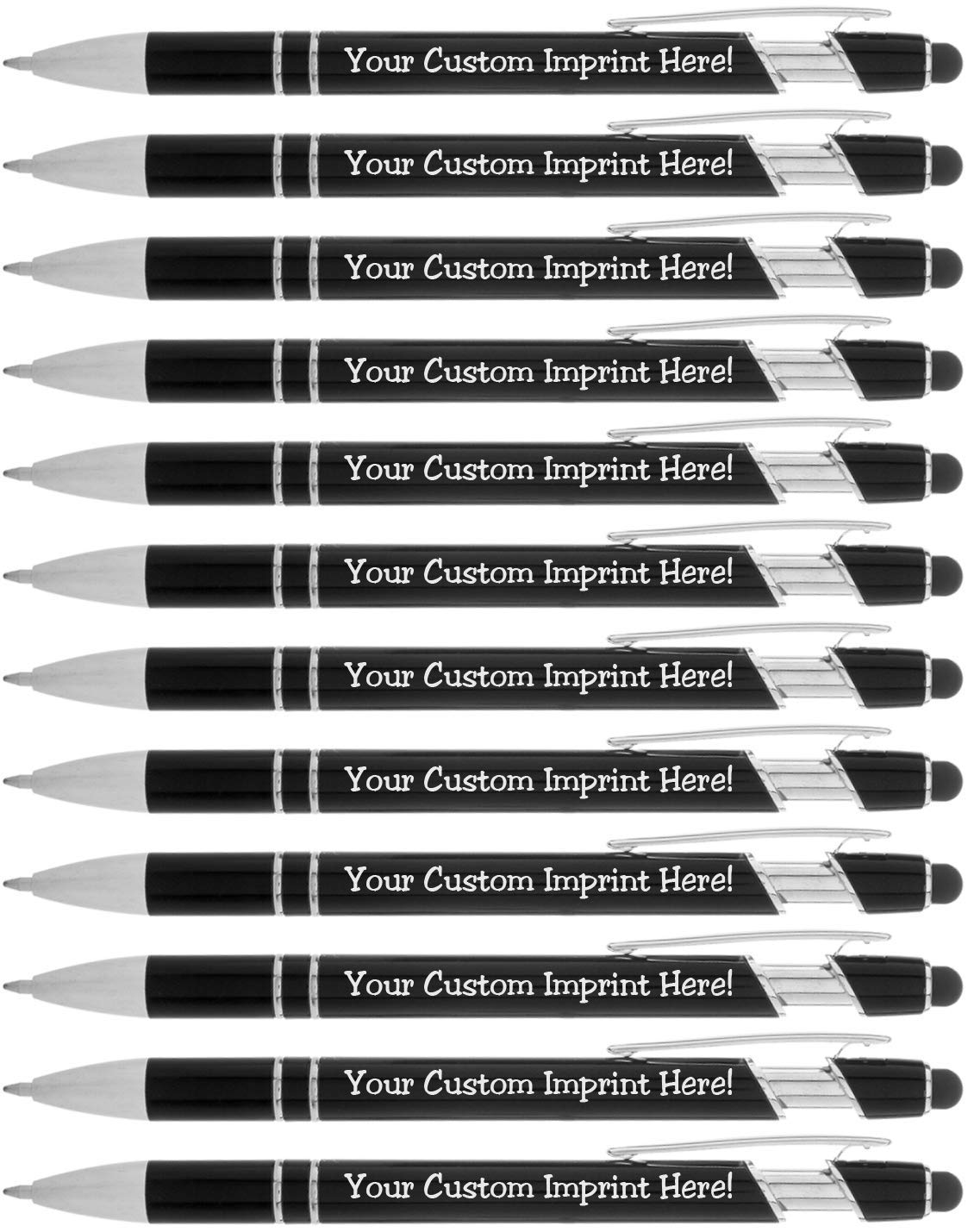 ExpressDesigns™ - Personalized Pens with Stylus - The Legacy - Custom Metallic Printed Name Pens