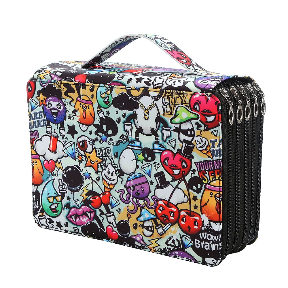 Lbxgap 250 Slots Colored Pencil Case Organizer, 5 Layer Bag