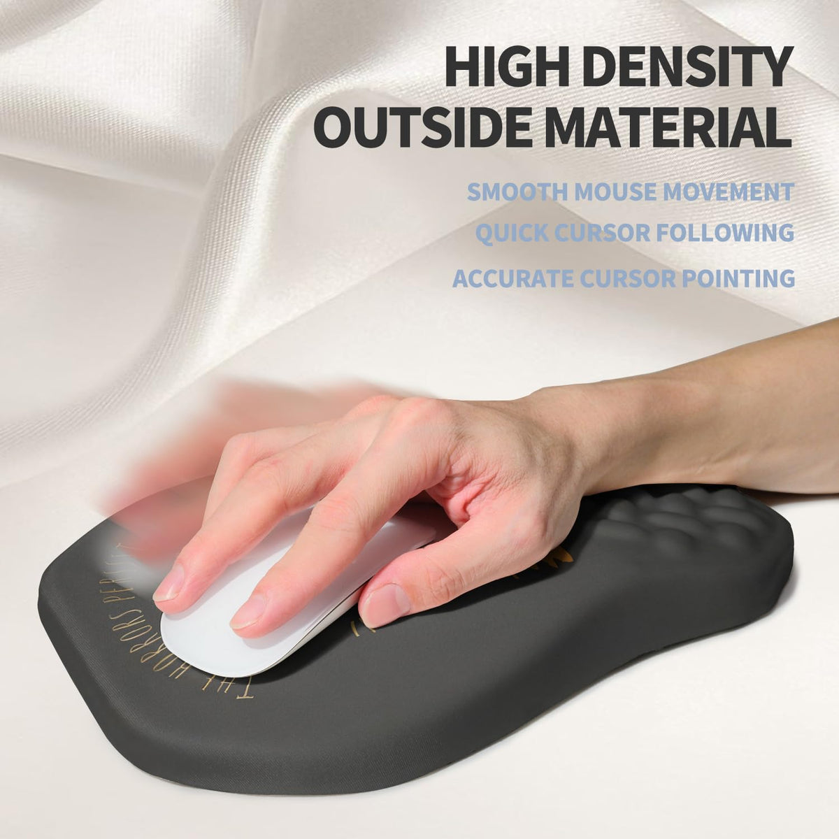 Gleamtide Ergonomic Raised Mouse Pad Wrist Support with Bilateral Slope Memory Foam Mousepad for