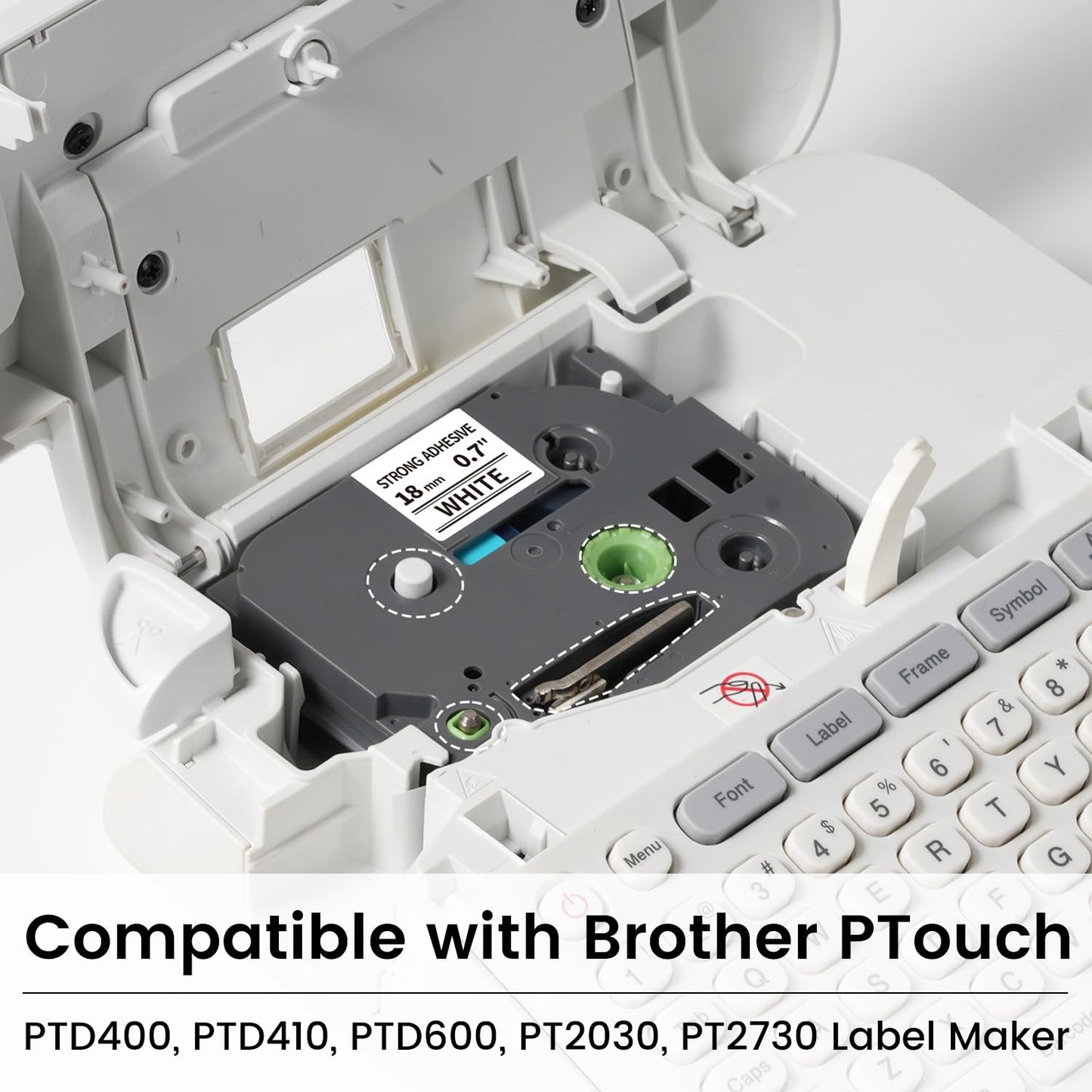 18mm 3/4" Extra Strength Adhesive Label Compatible with Brother TZe-S241