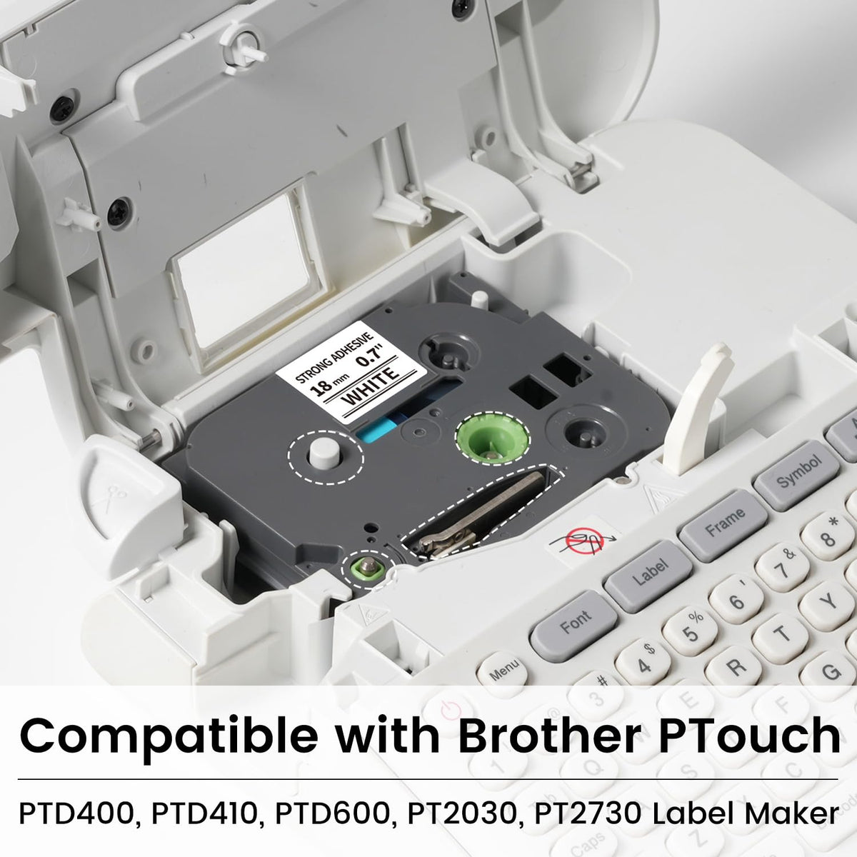 18mm 3/4" Extra Strength Adhesive Label Compatible with Brother TZe-S241