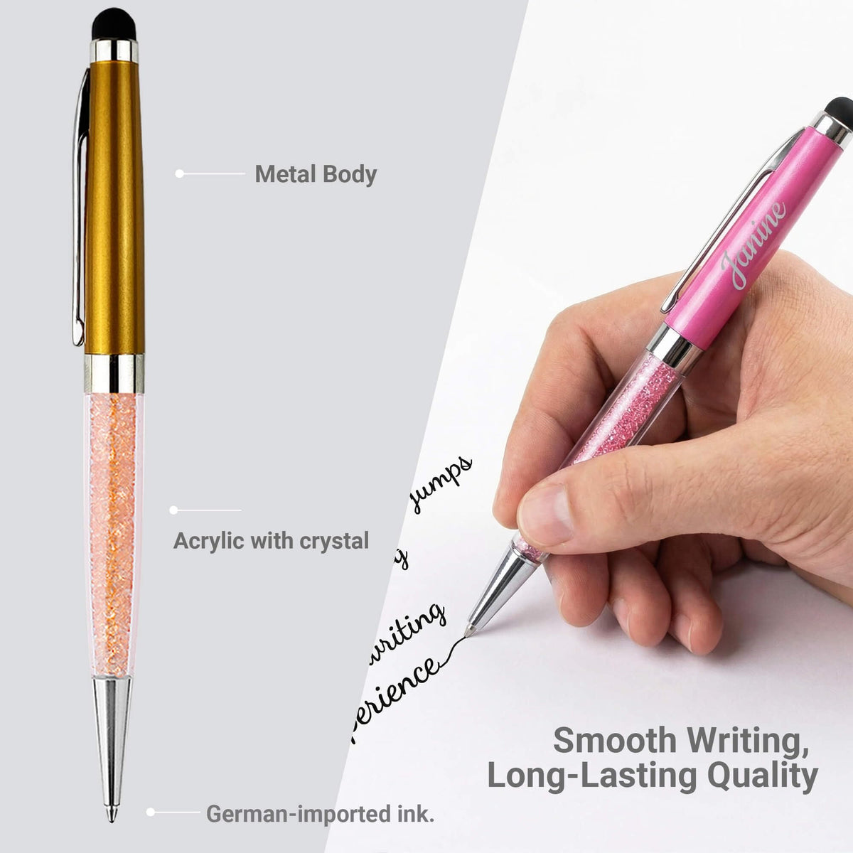 Yastar Personalized Pens with Stylus Tip-Business,Graduation,Anniversaries