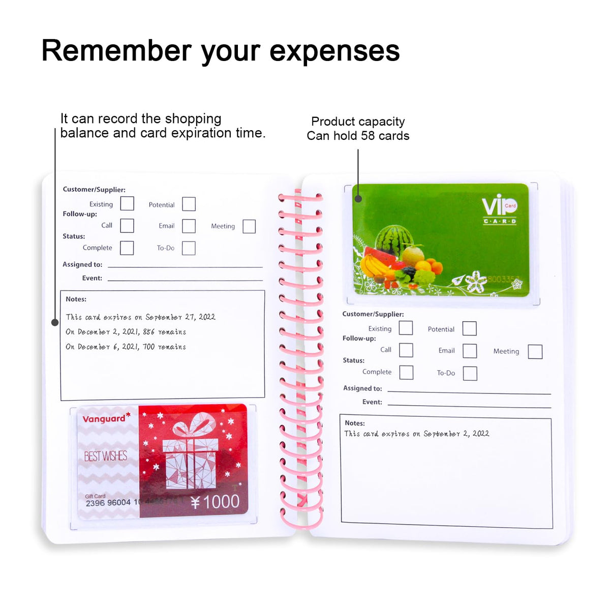 Business Card Organizer Card Holder Book, Portable Credit Card Organizer, Managing All Card Holder