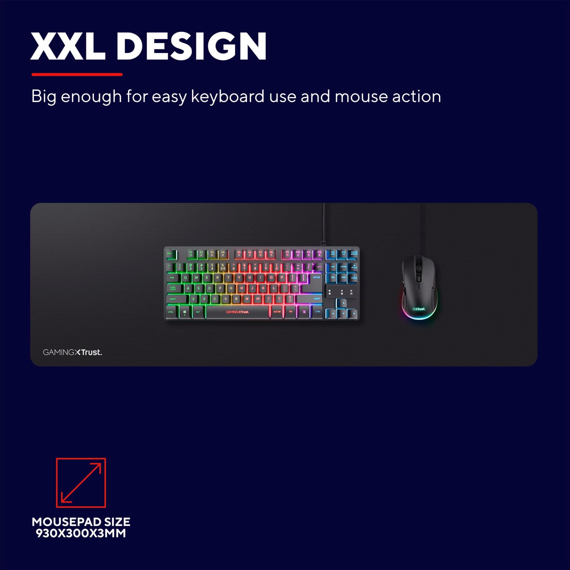Trust Gaming GXT 758 Mouse Pad XXL (930x300x3 mm) (goods) regular Warranty 21569