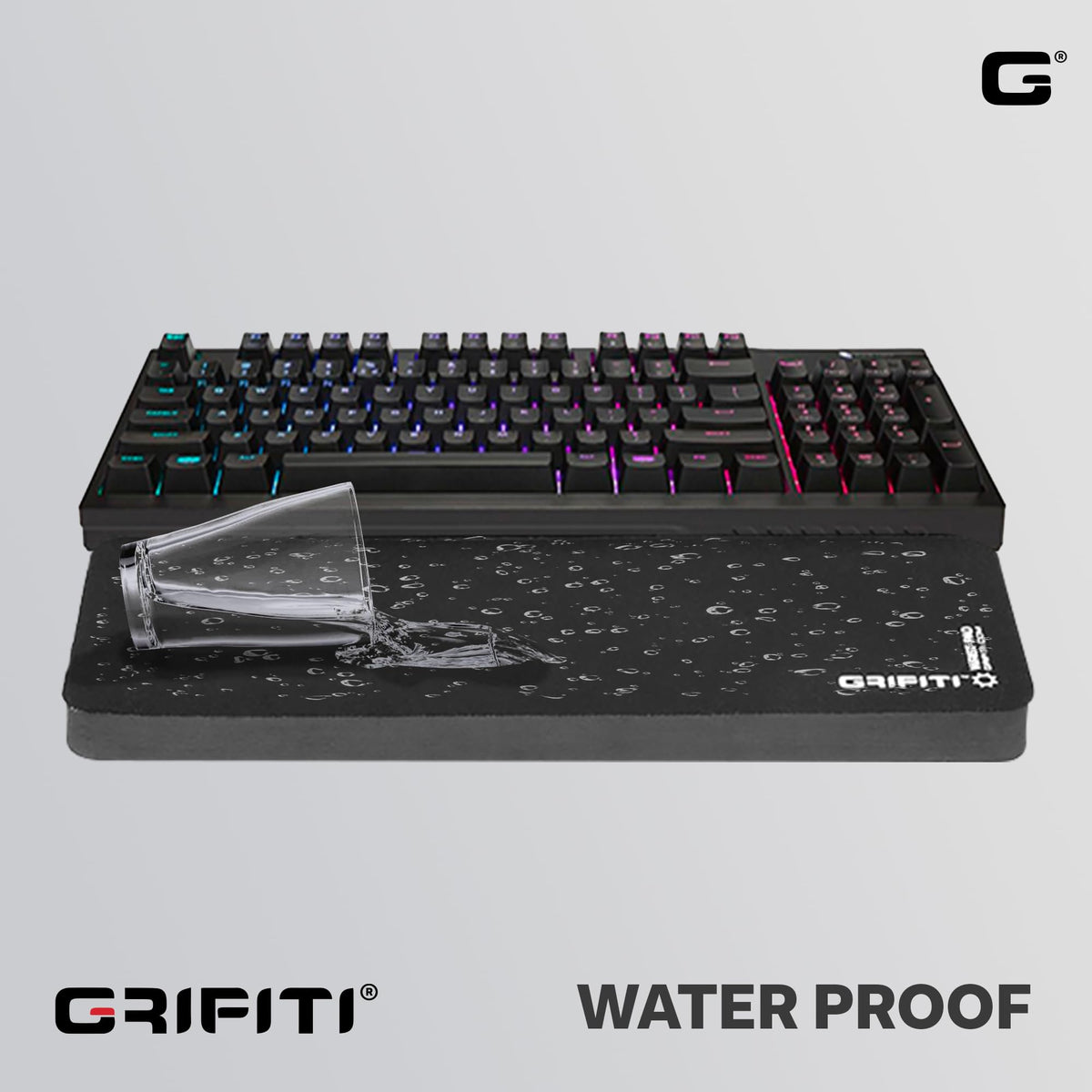 Grifiti Fat Wrist Pad 17 in Black is a 4 Inch Wide Wrist Rest for Standard Keyboards and Mechanical